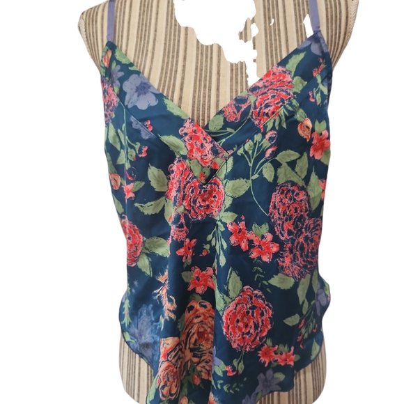 Free People Intimately Women Multicolor Flower Spaghetti straps  Tank top Size S - Picture 2 of 12